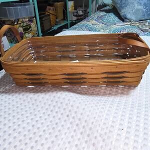 LONGABERGER HEARTLAND BREAD BASKET WITH PROTECTOR